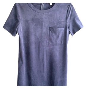 Navy blue, faux suede mini dress